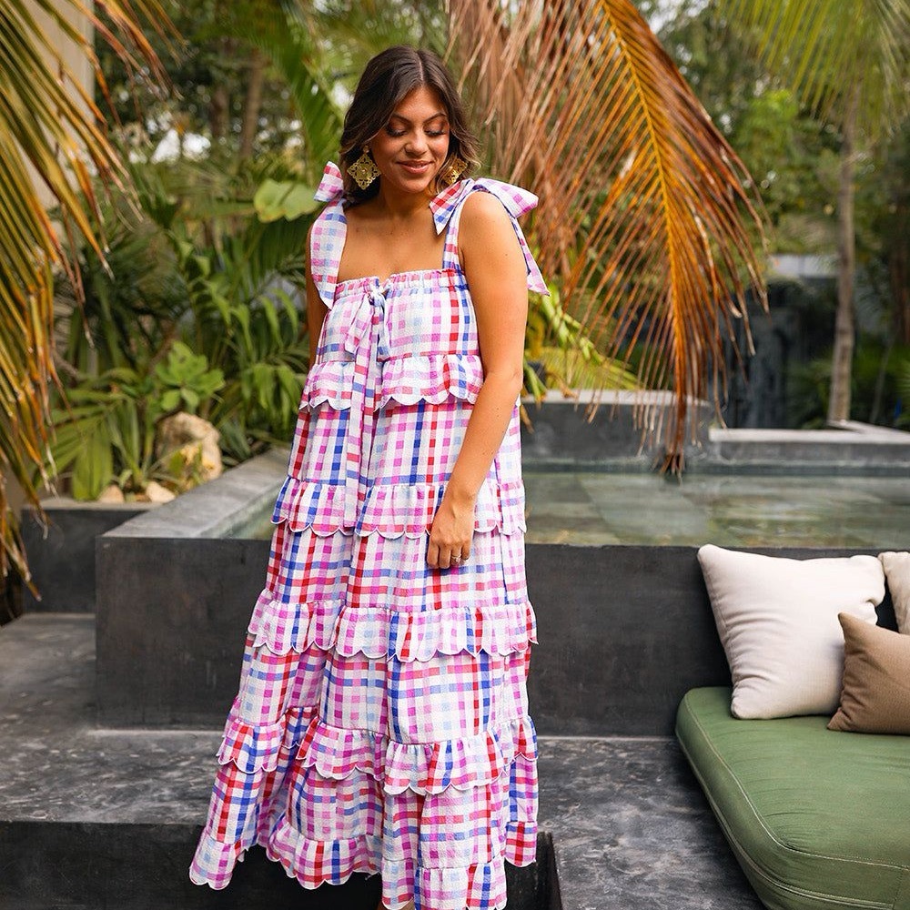 BuddyLove Tie Shoulder Maxi Dress